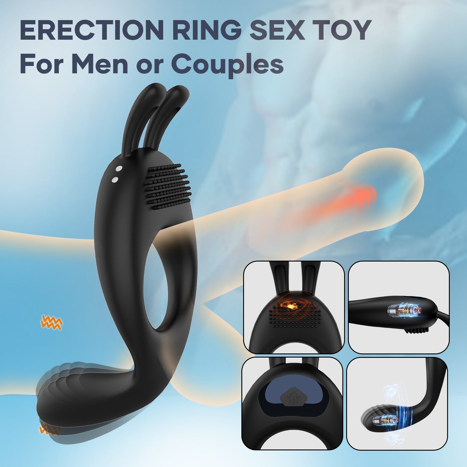 Dual Use Smart Massage Ring with APP Control Massage Ring for Shared Relaxation