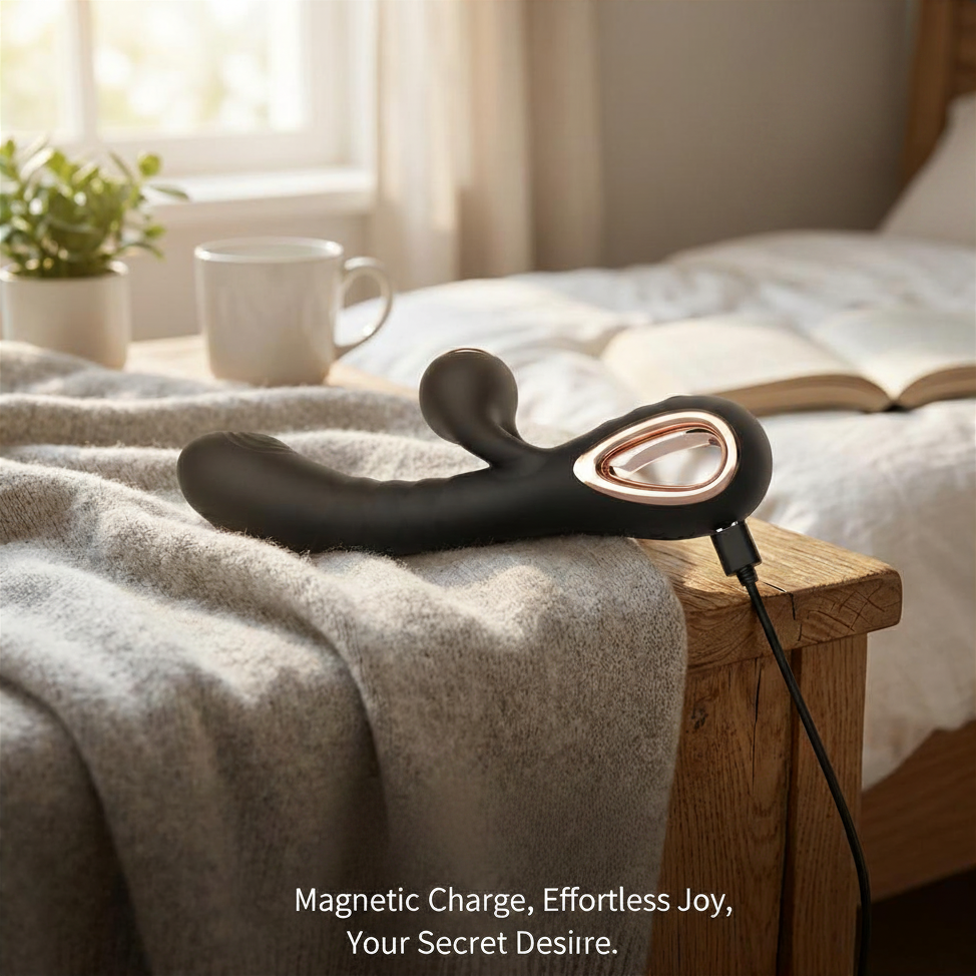 Premium 2-in-1 Body Relaxation Massager with Metal Pull Ring rabbit vibrator