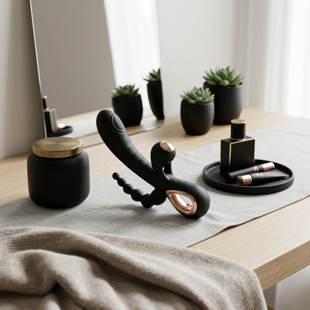 Self Care Essential 3-in-1 Dual-Ended Silicone Personal Massager with Pull Ring