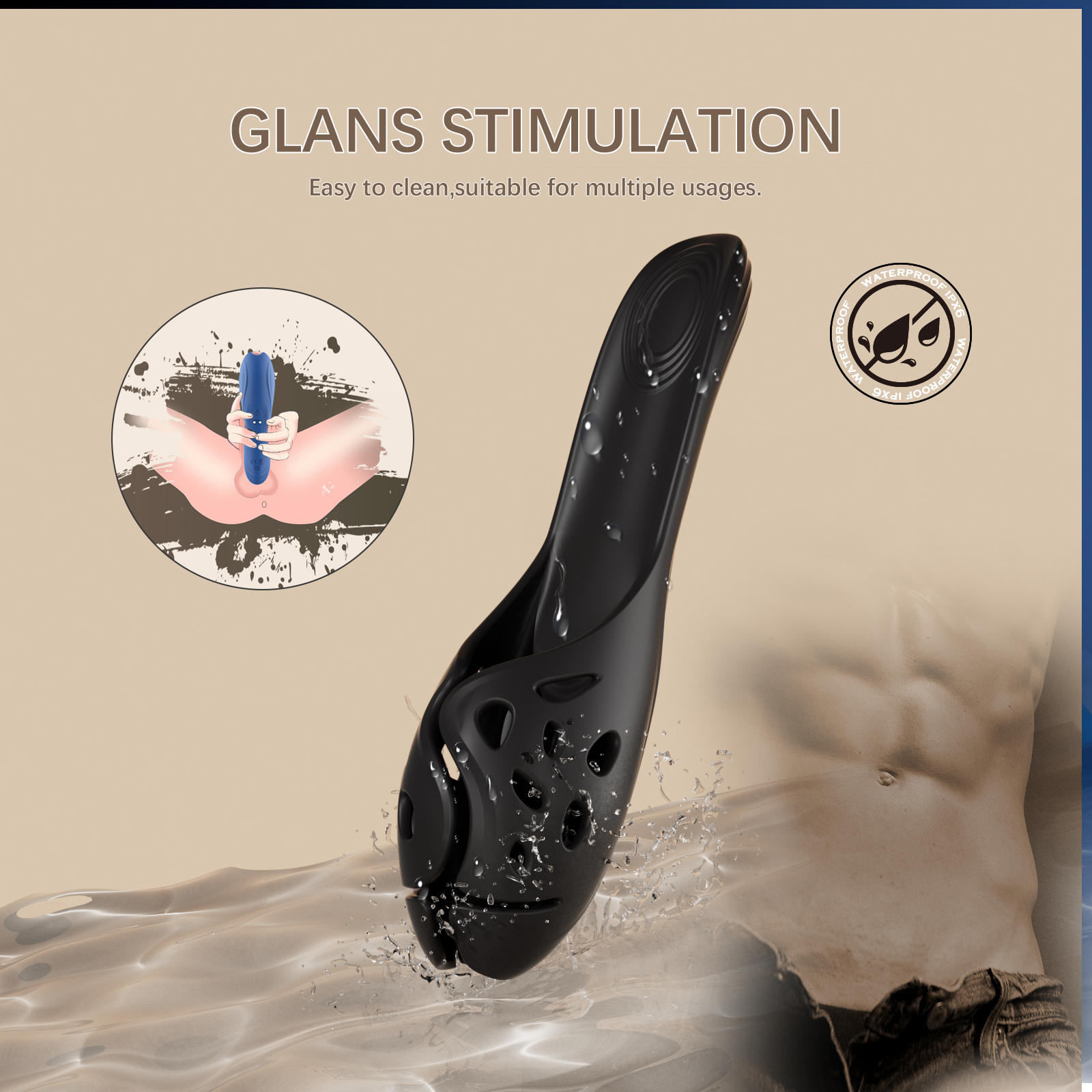 2-in-1 Silicone Massage Device for Men | Multi-Mode Relaxation Tool