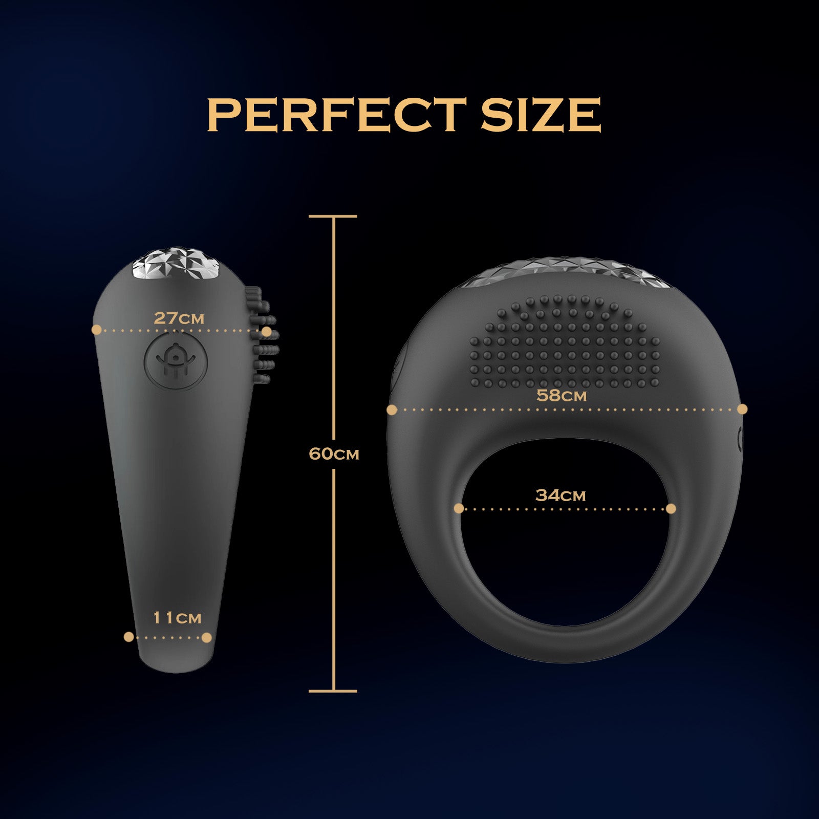 Silicone Wellness Ring for Men | Multi-Mode Vibration Massager