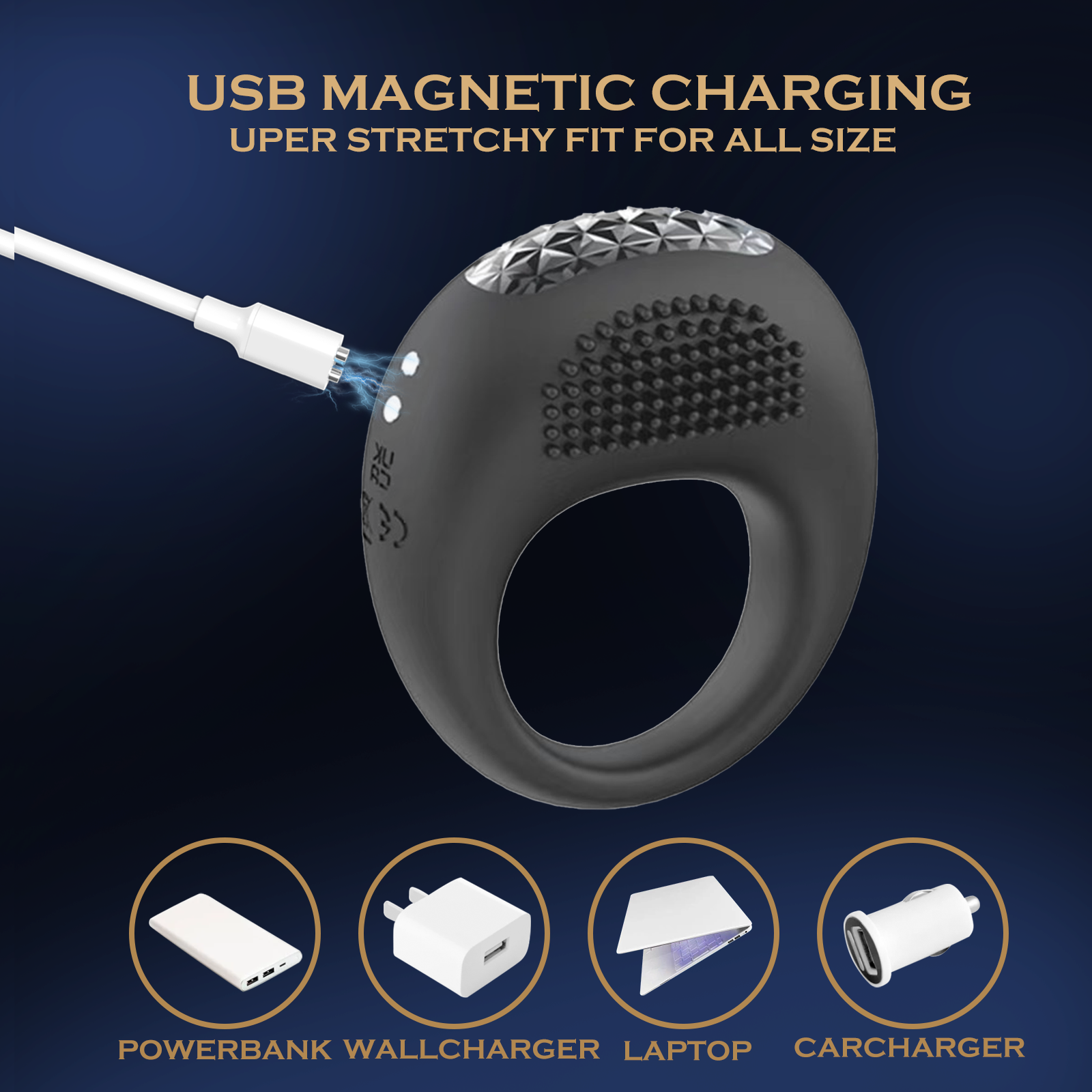 Silicone Wellness Ring for Men | Multi-Mode Vibration Massager