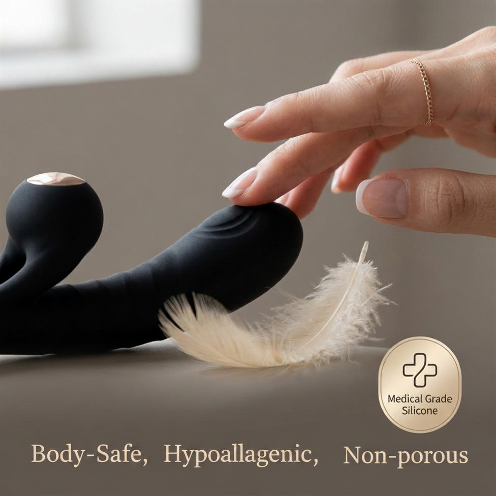 Premium 2-in-1 Body Relaxation Massager with Metal Pull Ring rabbit  vibrator