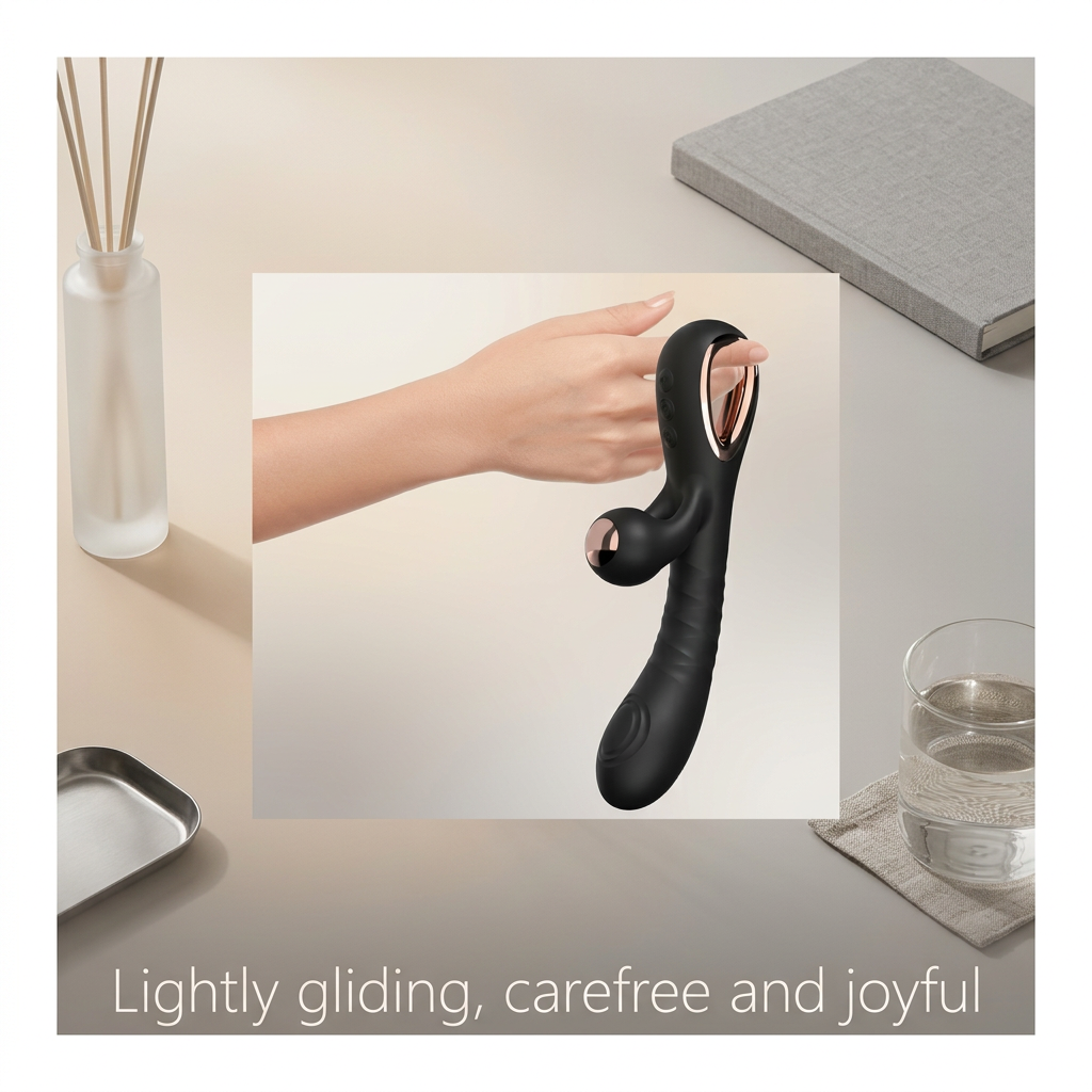 Premium 2-in-1 Body Relaxation Massager with Metal Pull Ring rabbit  vibrator