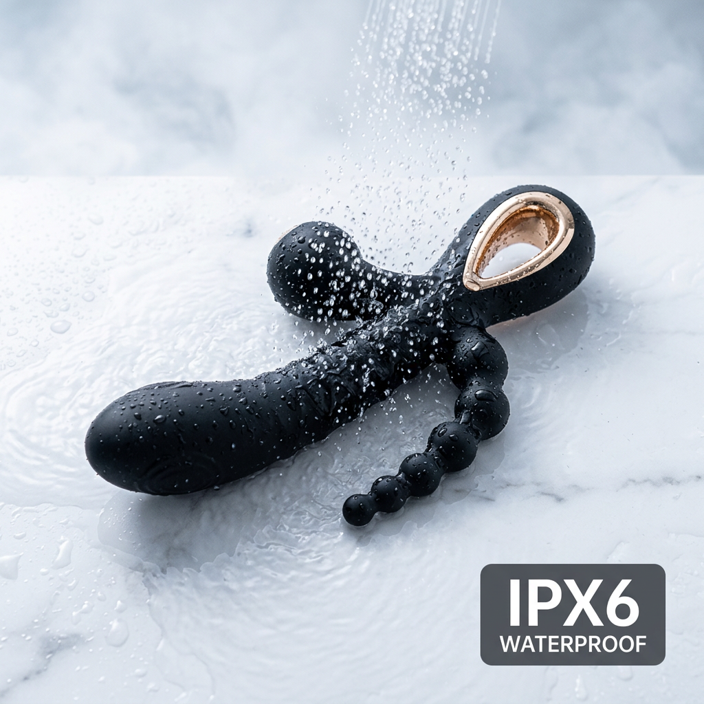 Self Care Essential 3-in-1 Dual-Ended Silicone Personal Massager with Pull Ring
