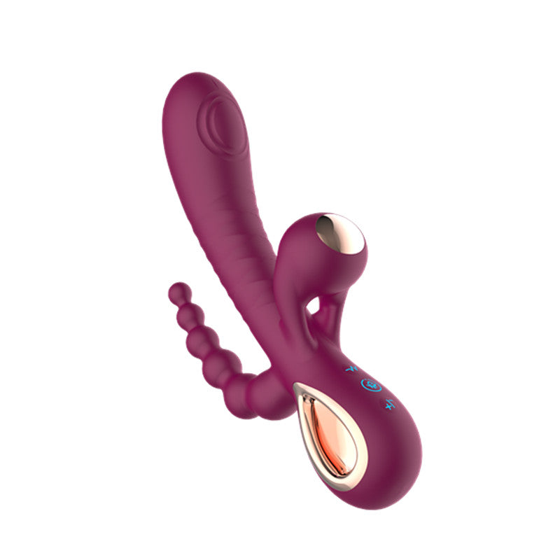 Self Care Essential 3-in-1 Dual-Ended Silicone Personal Massager with Pull Ring
