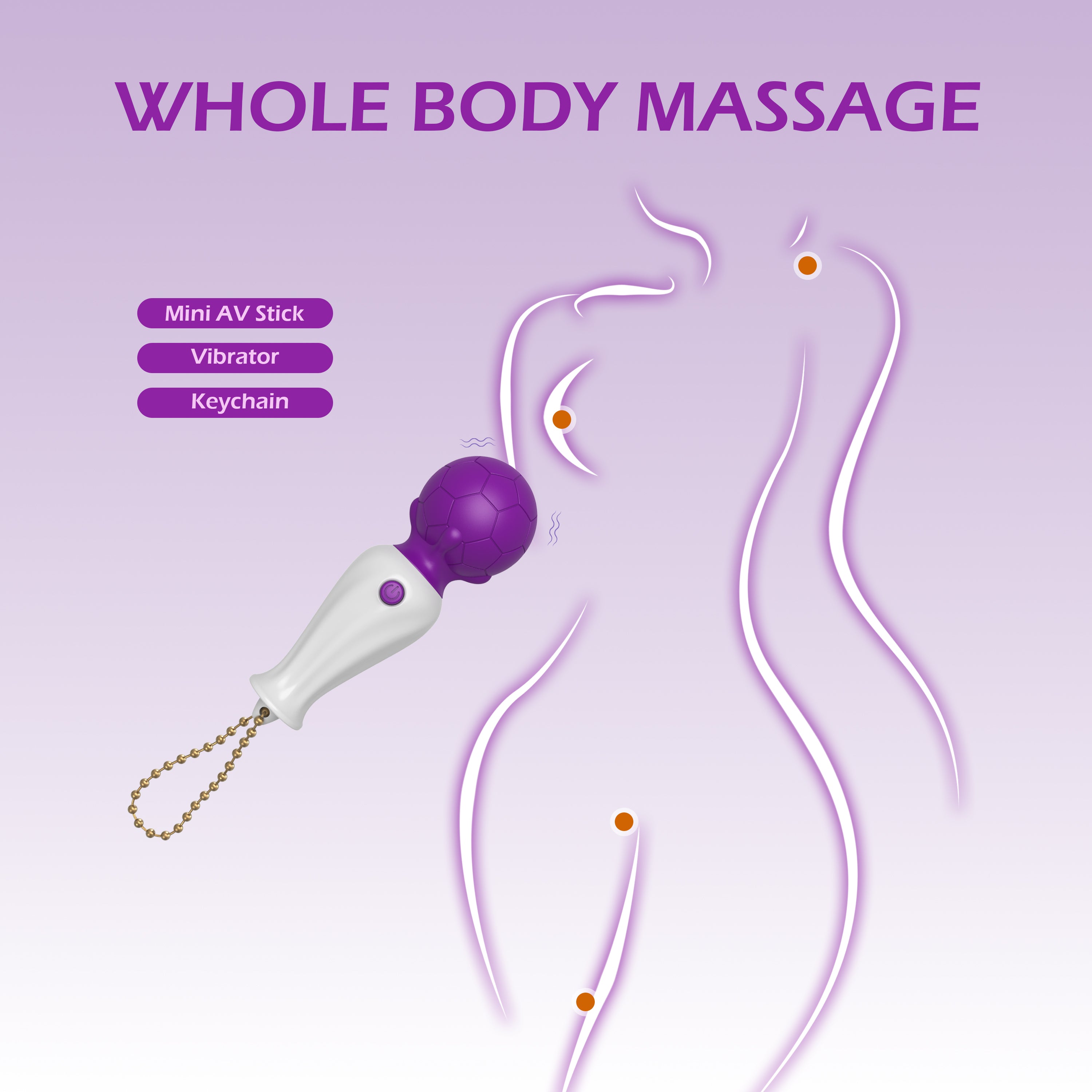 Keychain Mini Personal Massager | Discreet Portable Wellness Device