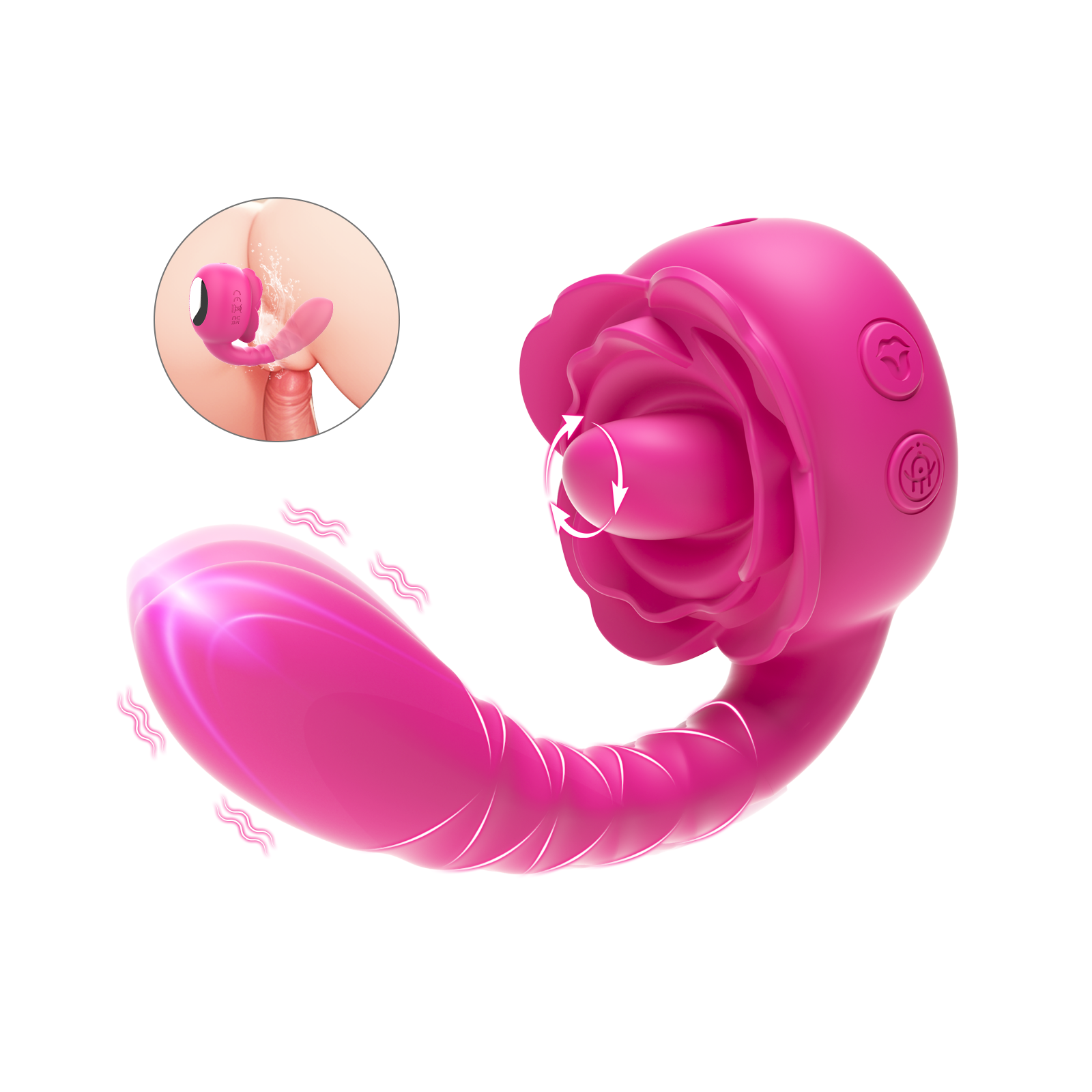 Travel Use Premium Personal Care 2-in-1 Dual Silicone Personal Massager