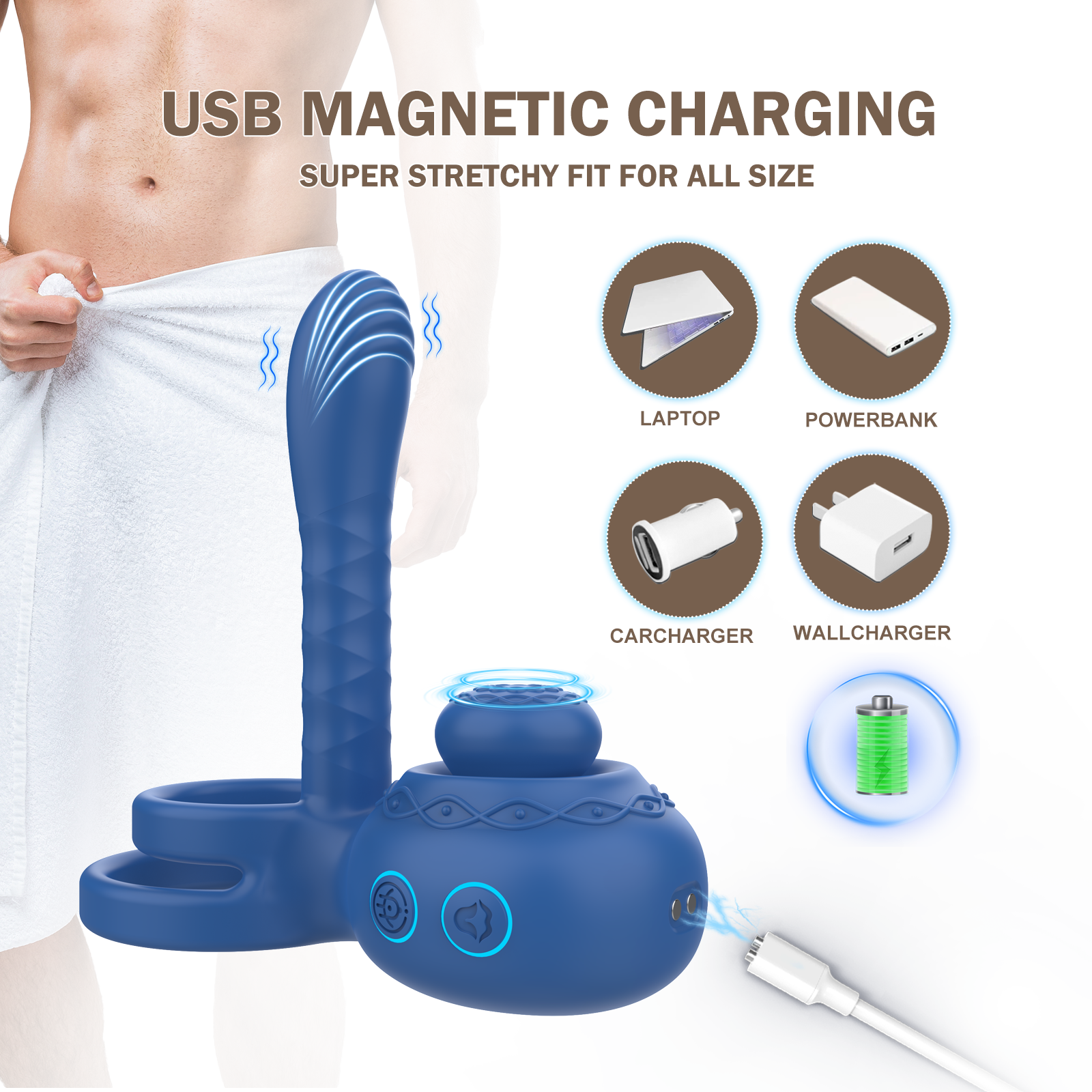 Exclusive Design Body Massager for Wellness ring for men