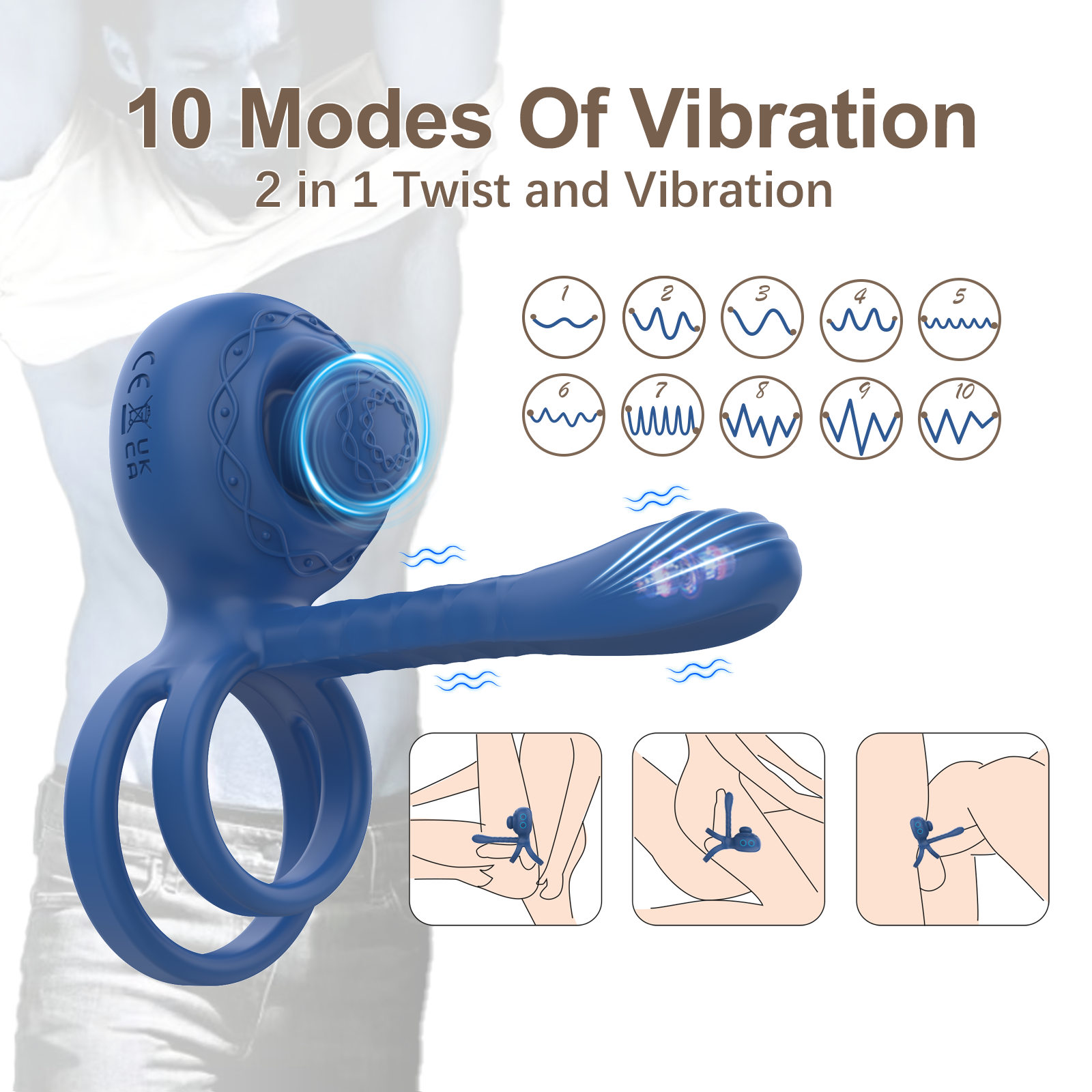 Exclusive Design Body Massager for Wellness ring for men