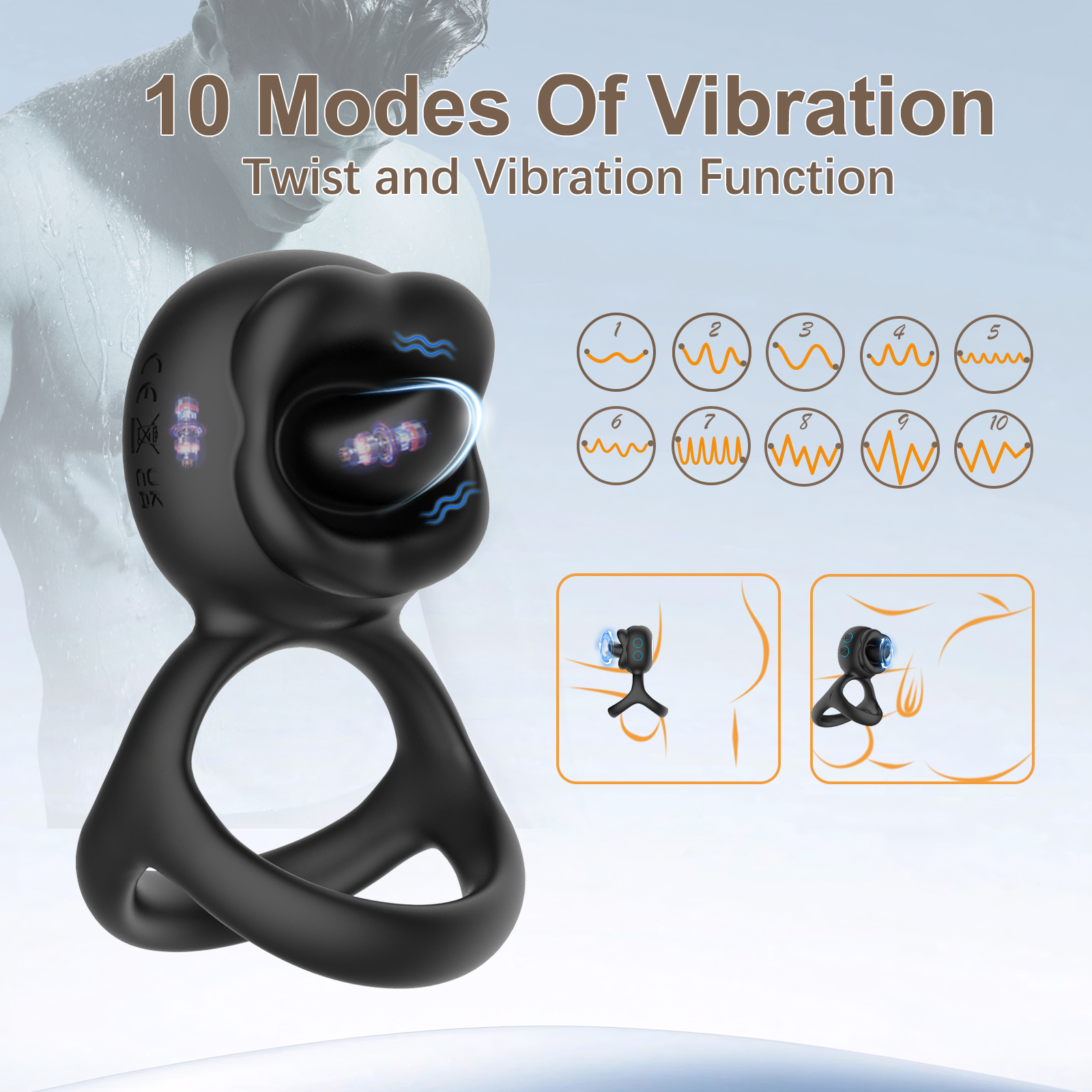 Multi-mode massager Skin-Friendly Dual Ring Body Massager | Rechargeable