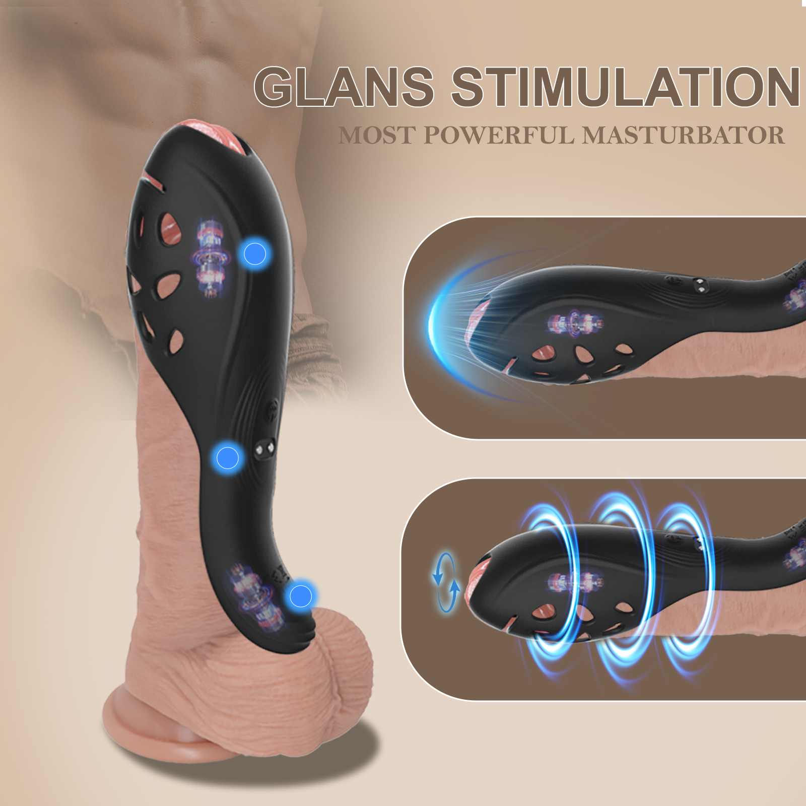 2-in-1 Silicone Massage Device for Men | Multi-Mode Relaxation Tool